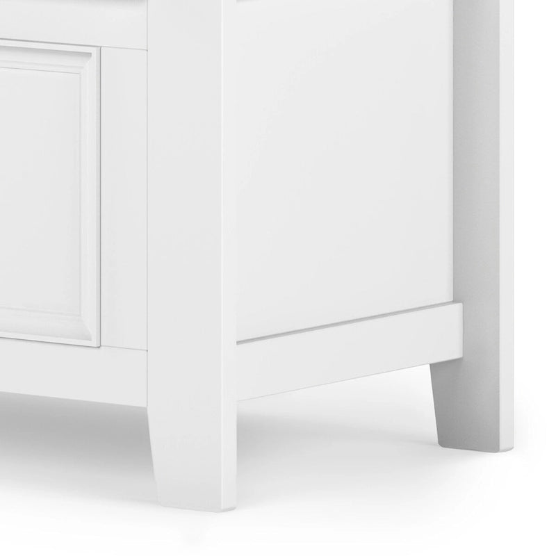 Solid Wood 36 Inch Wide Transitional Small Entryway Storage Bench