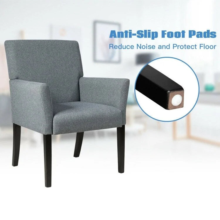 Executive Guest Chair Reception Waiting Room Arm Chair - 27.5 x 23 x 35.5 (L x W x H)