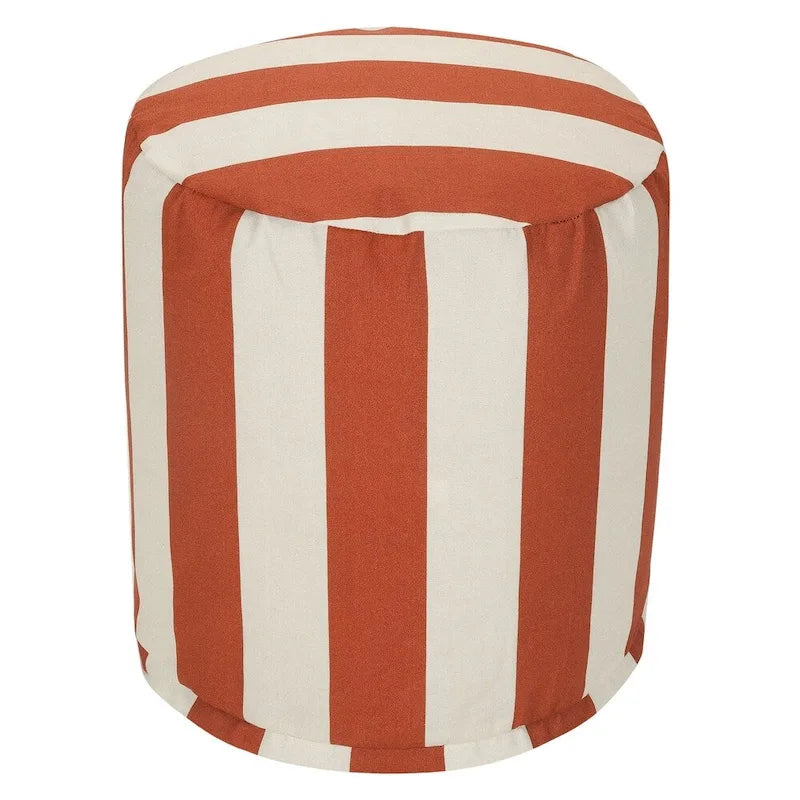 Vertical Stripe Indoor / Outdoor Ottoman Pouf 16 L x 16 W x 17 H