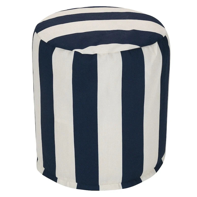 Vertical Stripe Indoor / Outdoor Ottoman Pouf 16 L x 16 W x 17 H