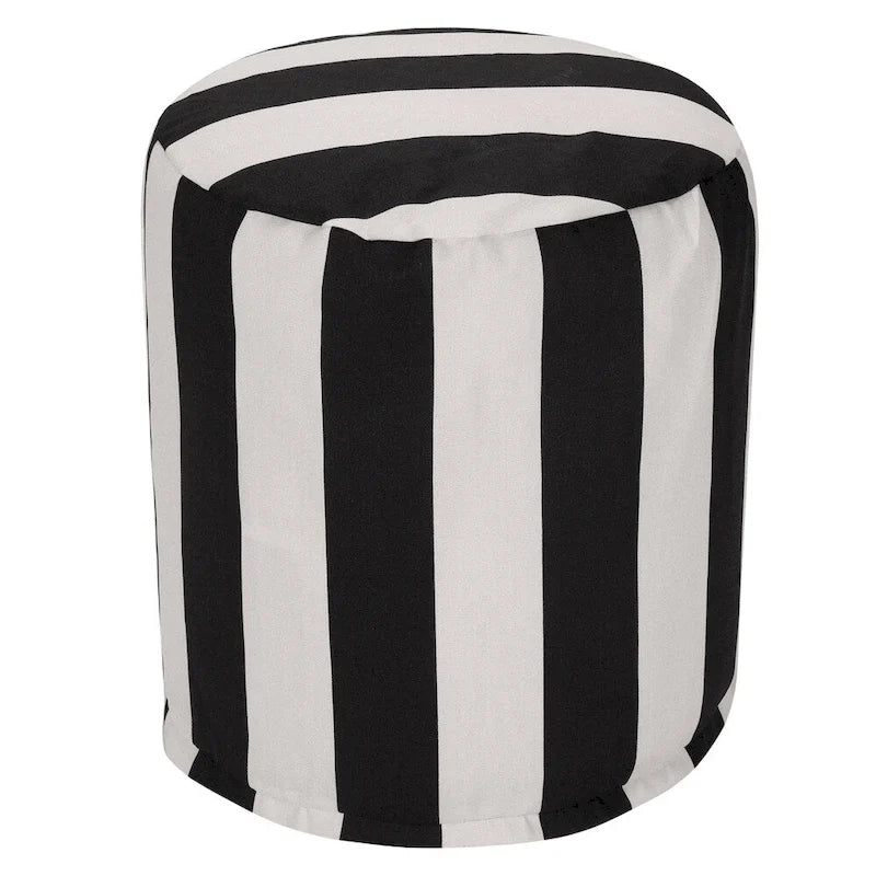 Vertical Stripe Indoor / Outdoor Ottoman Pouf 16 L x 16 W x 17 H