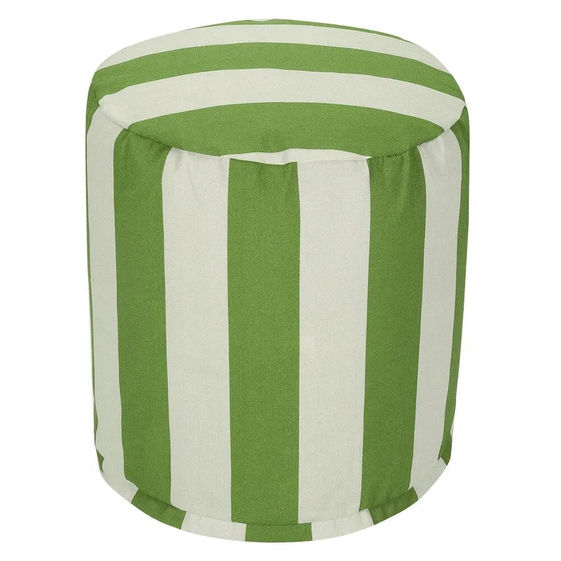 Vertical Stripe Indoor / Outdoor Ottoman Pouf 16 L x 16 W x 17 H