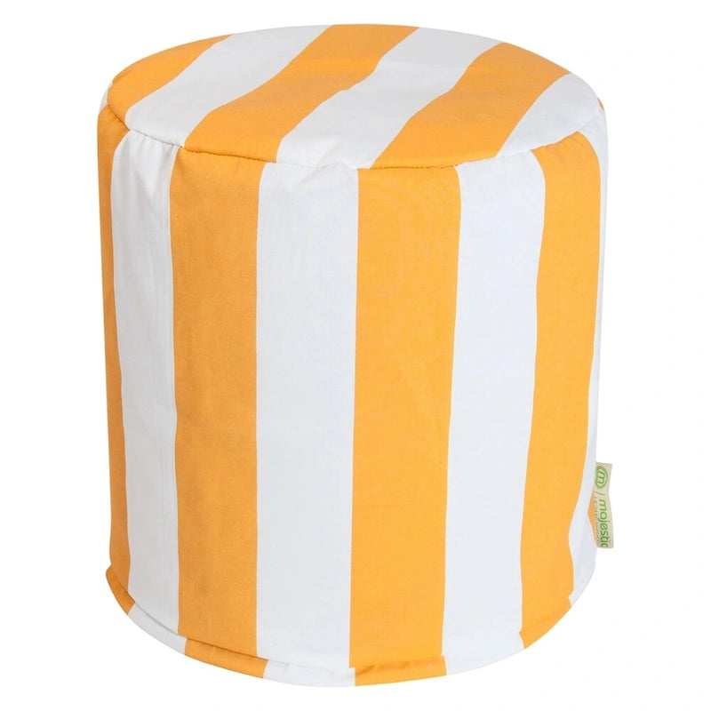 Vertical Stripe Indoor / Outdoor Ottoman Pouf 16 L x 16 W x 17 H