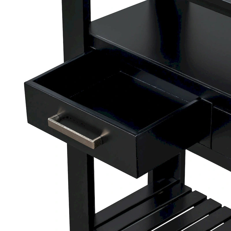 Modern Console Table with 4 Drawers and 2 Shelves