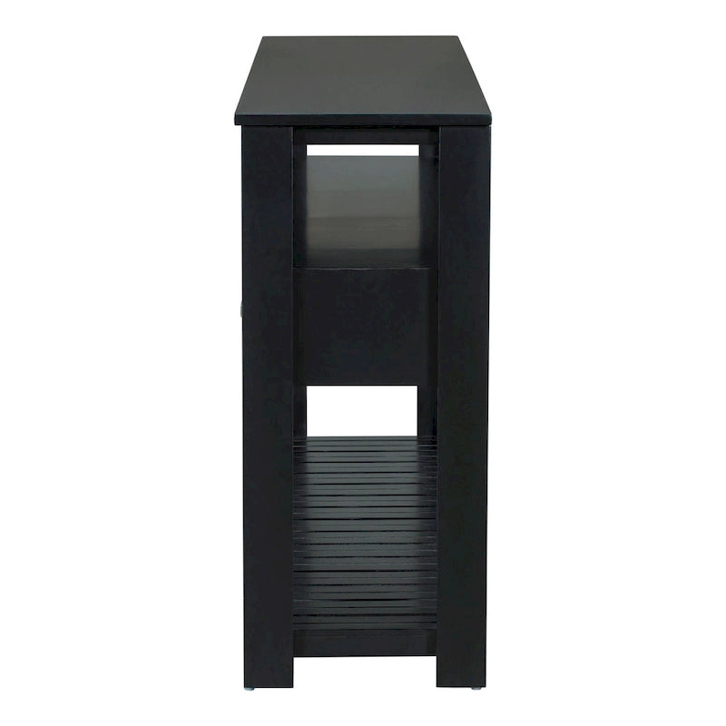 Modern Console Table with 4 Drawers and 2 Shelves