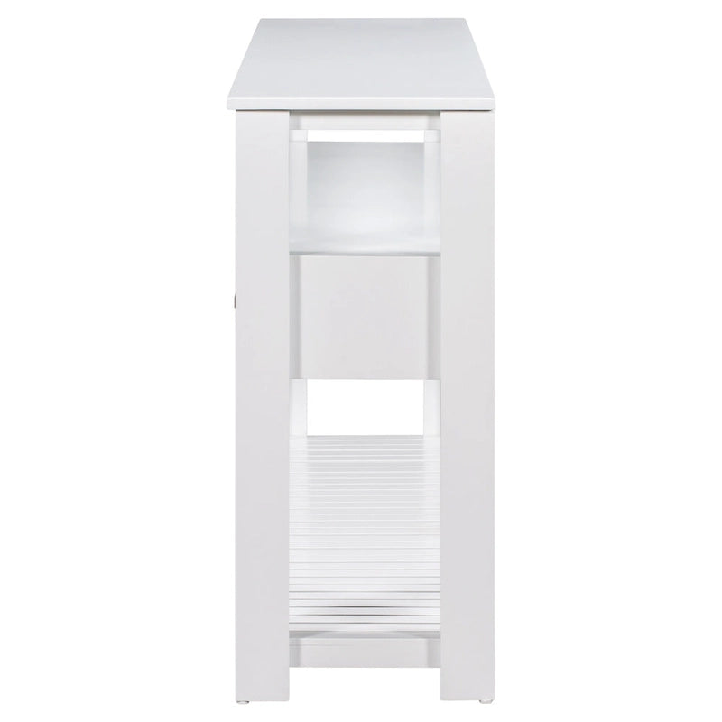 Modern Console Table with 4 Drawers and 2 Shelves