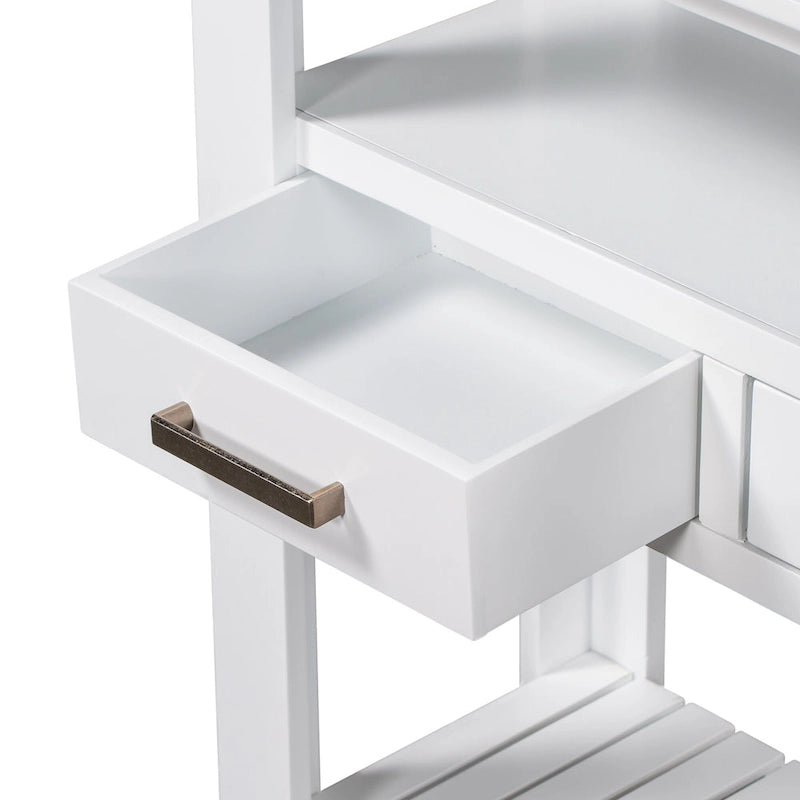 Modern Console Table with 4 Drawers and 2 Shelves