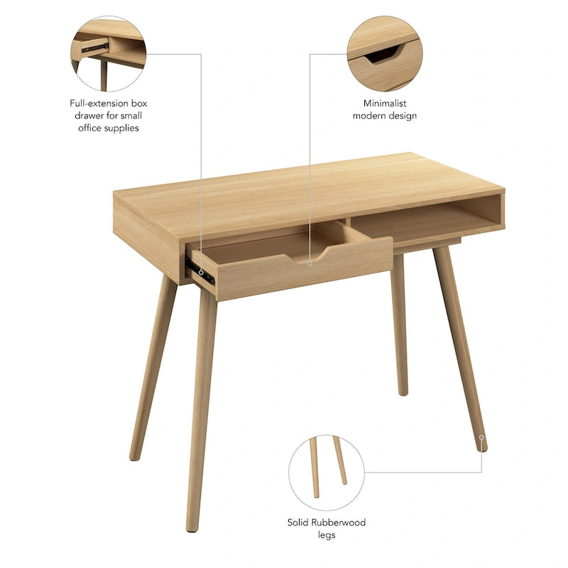 Nora 40W Writing Computer Desk with Storage