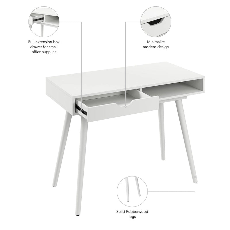 Nora 40W Writing Computer Desk with Storage