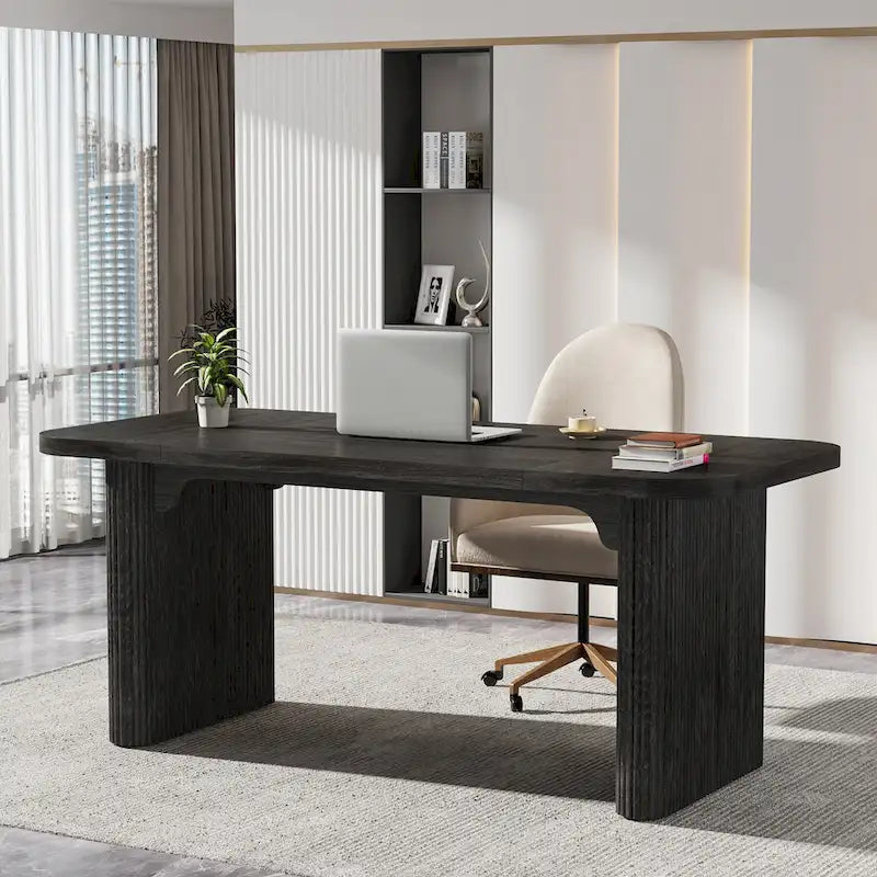 63 Computer Desk for Home Office, Simple Rectangular Writing Table for Study Room Bedroom