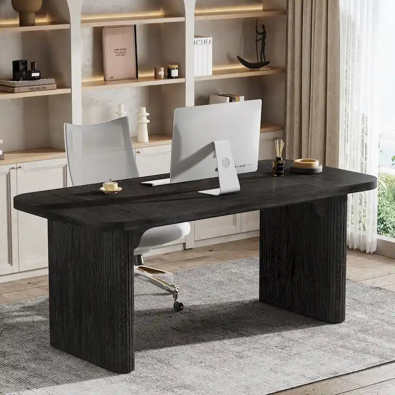 63 Computer Desk for Home Office, Simple Rectangular Writing Table for Study Room Bedroom