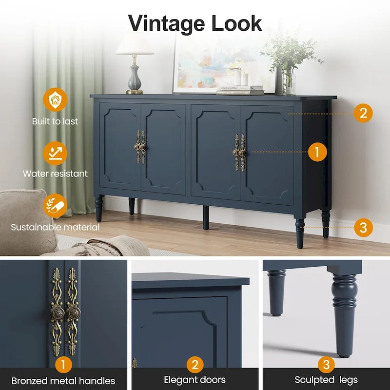 58 Accent Cabinet with 4 Doors