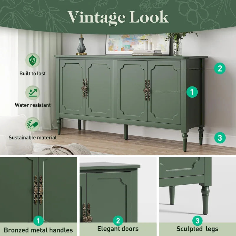58 Accent Cabinet with 4 Doors