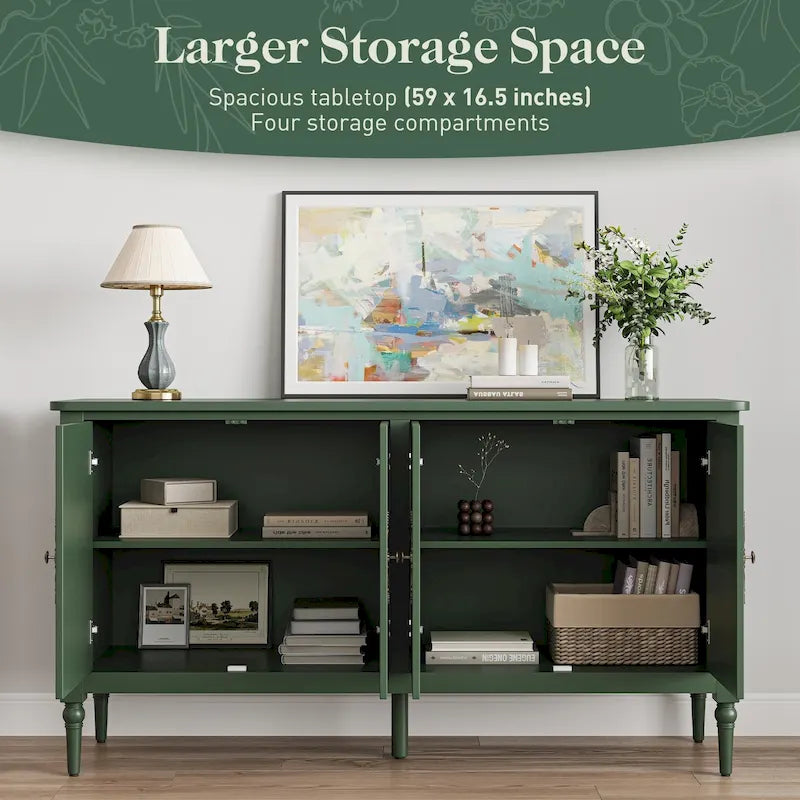 58 Accent Cabinet with 4 Doors