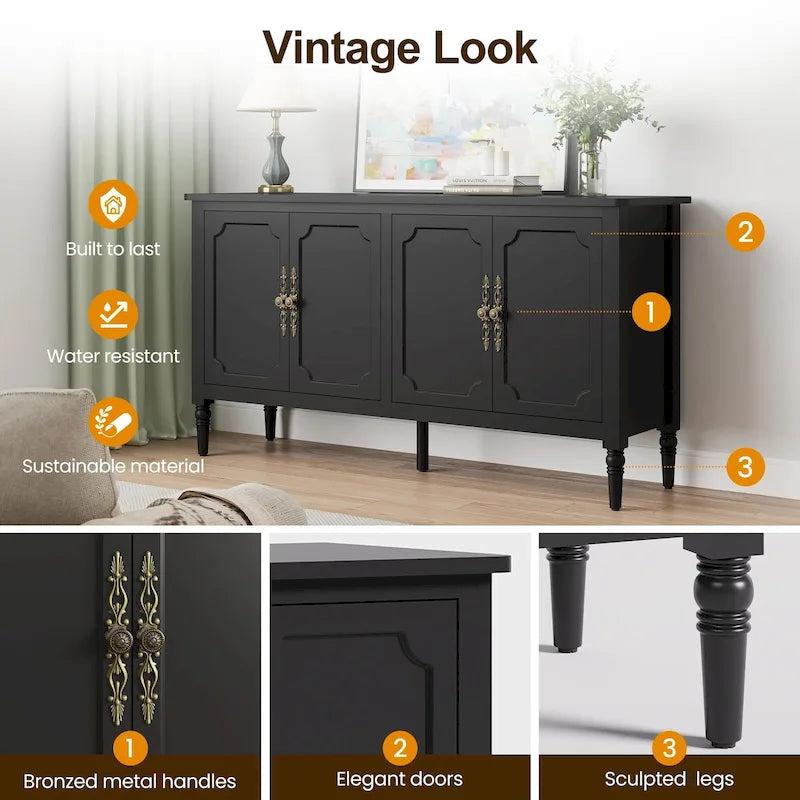 58 Accent Cabinet with 4 Doors