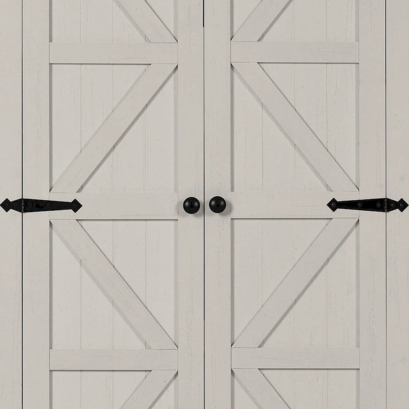 64 Farmhouse Tall Kitchen Pantry Storage Cabinet with 2 Drawers & Doors